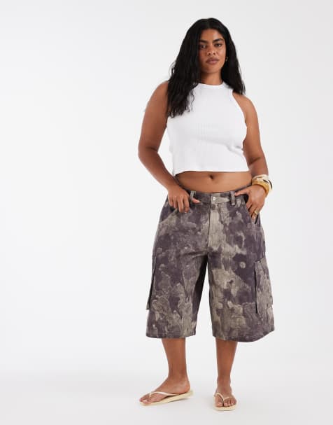 ASOS DESIGN Curve - Bermuda long à imprimé camouflage - view 1