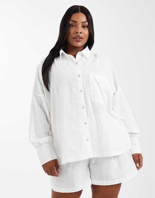 ASOS DESIGN Curve – Biarritz – Plażowy fakturowany zestaw bawełniany, 3 z 3
