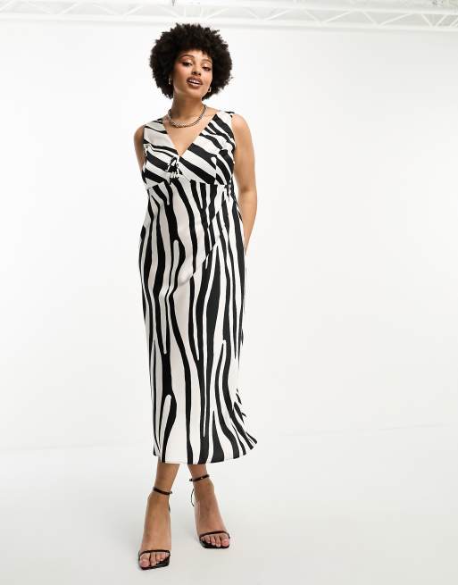 Black and white striped hotsell dress asos