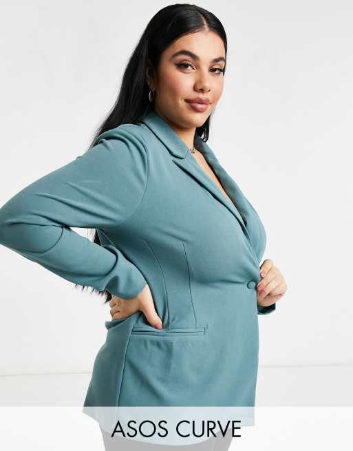 ASOS DESIGN Curve Tailleur en jersey Vert sauge ASOS