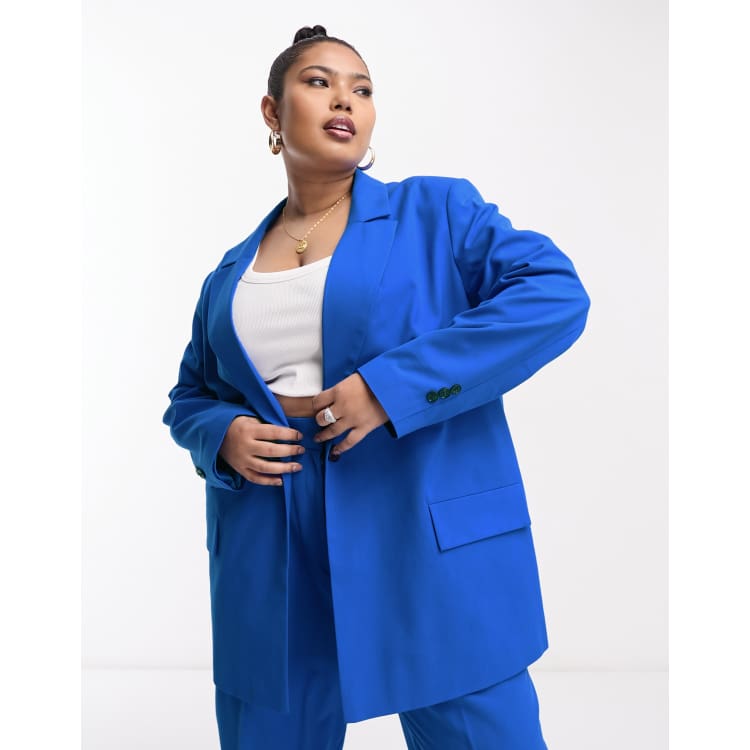 Robe blazer bleu electrique sale