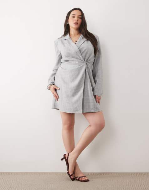 grey dress asos ASOS Design - High Neck Drape Ruffle Maxi Dress - Women - Polyamide/Elastane - 8 US