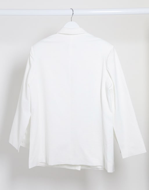 ASOS DESIGN Curve - Blazer met splitmouw en textuurin texture, 2 van 4