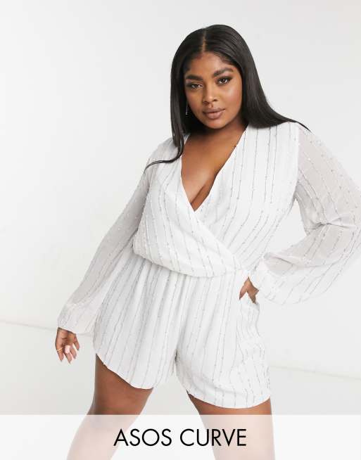 Asos shop white playsuit