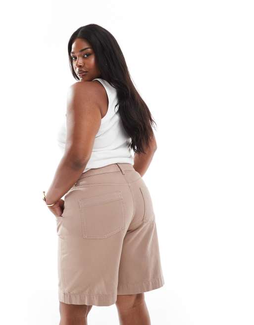 ASOS DESIGN Curve board shorts in sand, 5 of 5