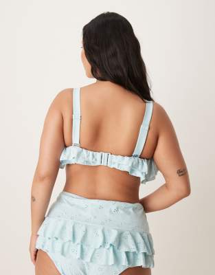 Asos Curve Asos Design Curve Bobbi Broderie Hidden Underwire Bikini Top