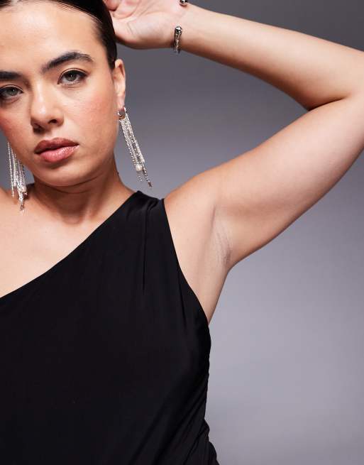 ASOS DESIGN Curve - Body monospalla sinuoso a doppio strato, 2 di 4