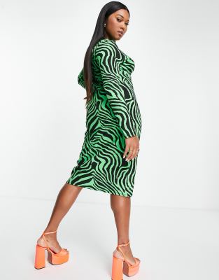 bodycon tiger print dress