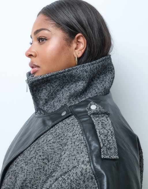 ASOS DESIGN Curve Bomberjacke im Salt-and-Pepper-Look, 2 von 4