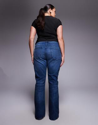 Asos Curve Asos Design Curve Bootcut Jeans In Blue
