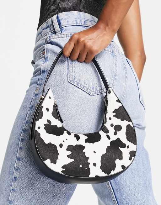 ASOS DESIGN Curve - Borsa da spalla in finto cavallino pezzato