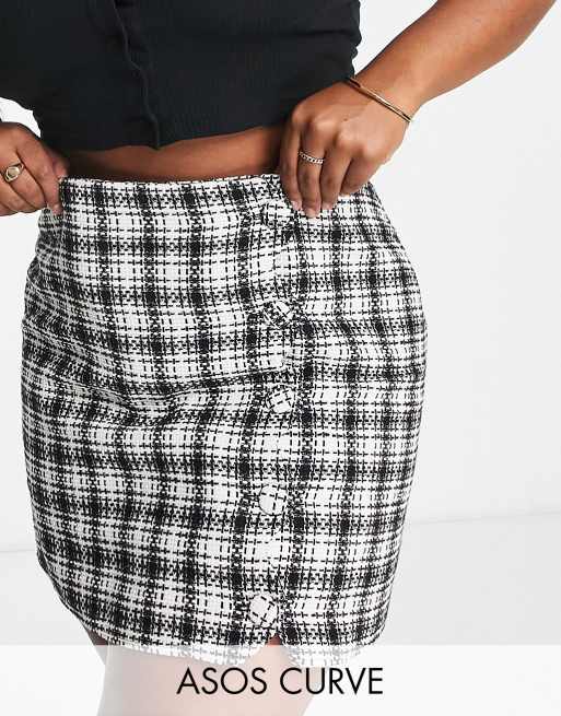 Plaid pencil 2025 skirt asos