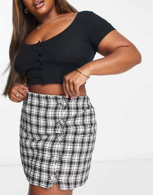 Asos plus 2025 size plaid skirt