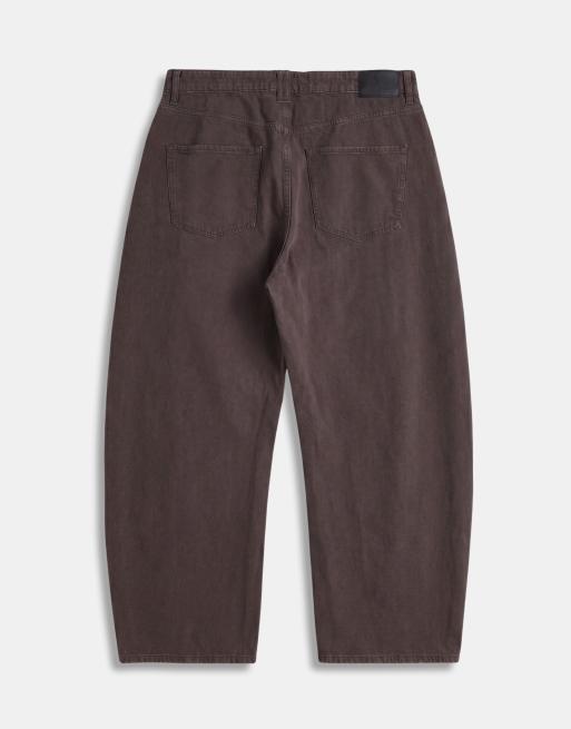 ASOS DESIGN Curve Bow Barrel Jeans in espresso, 7 of 7