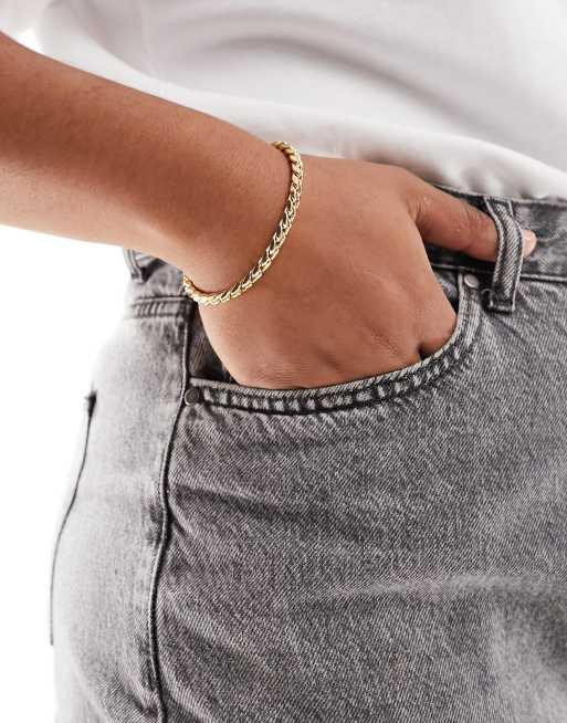 ASOS DESIGN Curve - Bracelet avec maillons style vintage - Doré