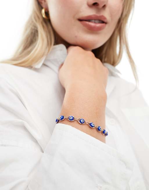 ASOS DESIGN Curve - Bracelet mauvais œil - Doré