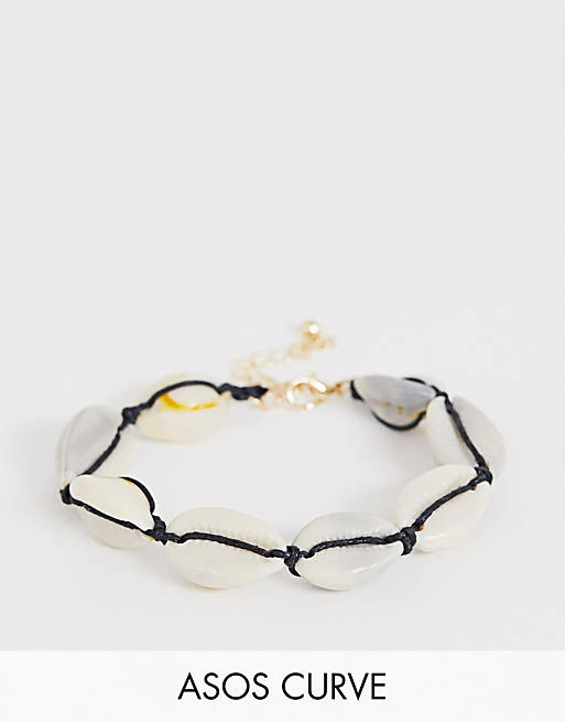 ASOS DESIGN Curve bracelet with faux shell