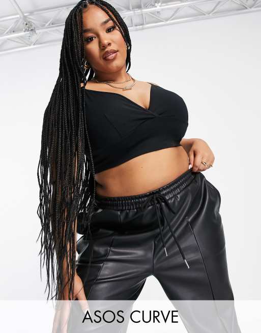ASOS Design Curve - Bralette met overslag in zwart