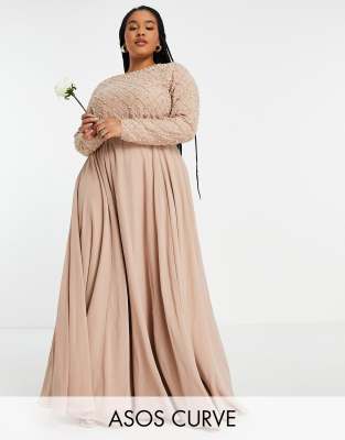 Asos plus size evening gowns outlet sleeves