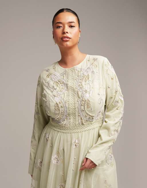 asos embroidered bridesmaid dress ASOS DESIGN Maternity Bridesmaid floral embroidered maxi dress with  embellishment in soft blue