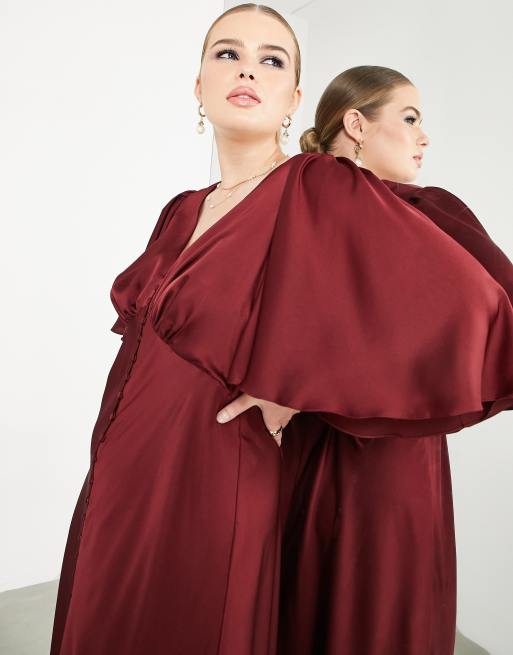 Asos bridesmaid dresses burgundy clearance