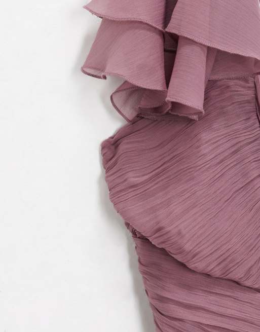 asos design bridesmaid short sleeve ruched maxi dress ASOS DESIGN Curve Bridesmaid short sleeve ruched maxi dress
