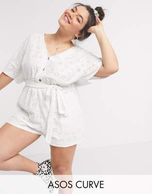 asos white playsuit