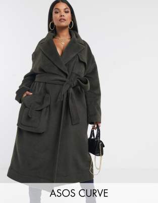 asos plus size coats