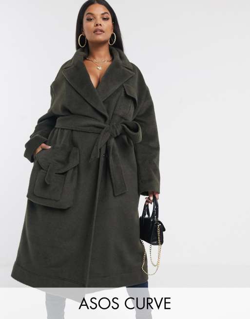 Asos plus sales size coat