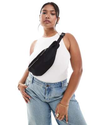 ASOS DESIGN Curve bum bag in black - view 1