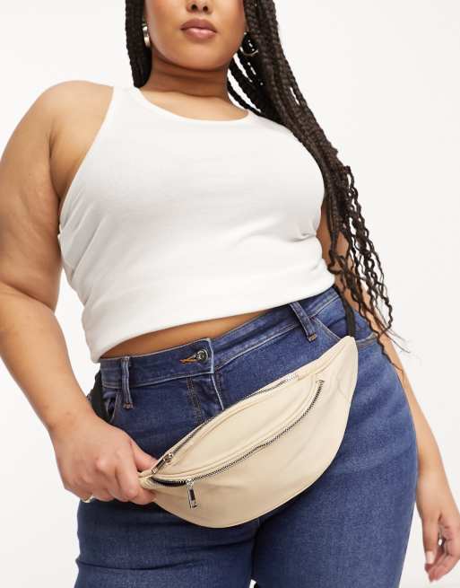 ASOS DESIGN Curve bum bag in stone ASOS