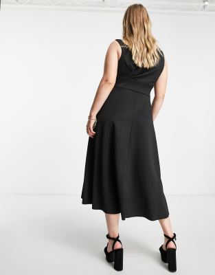 asos black prom dress