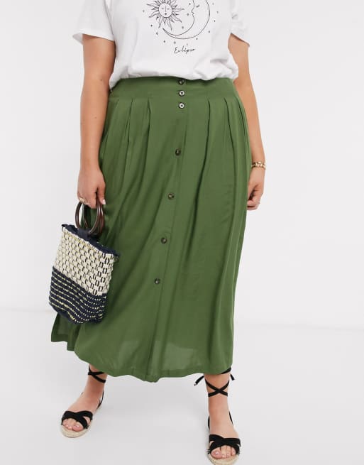 Khaki shop skirt curve