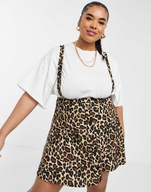 Leopard print outlet pinafore