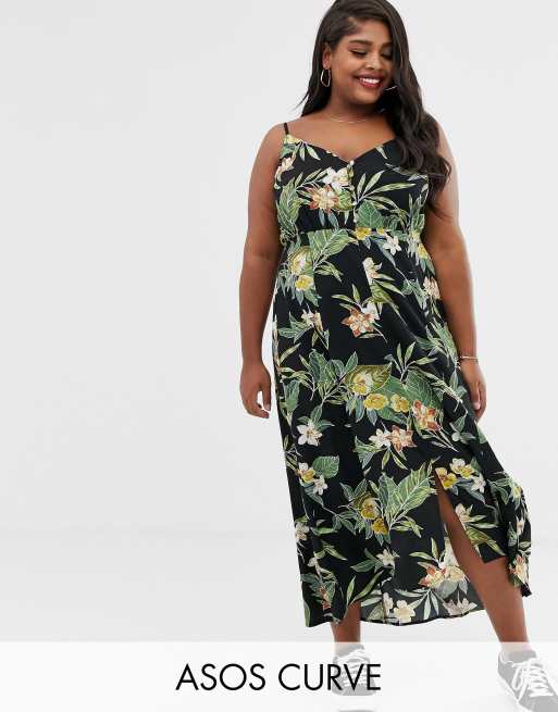 Asos tropical hotsell print dress