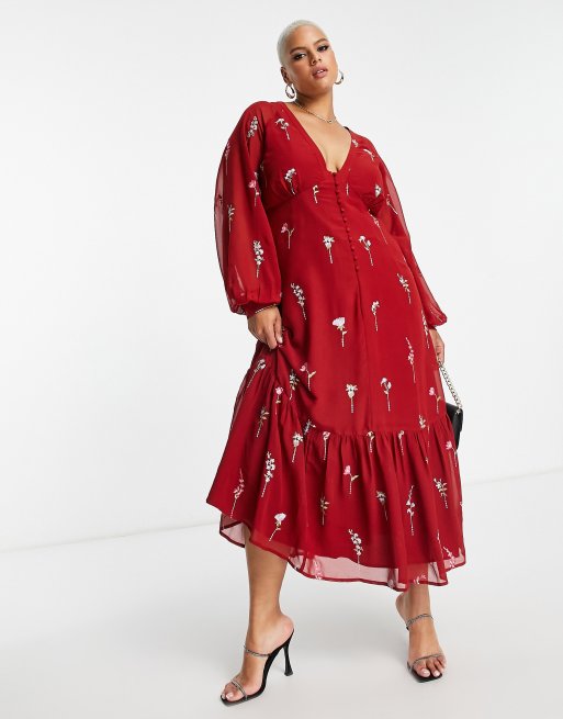 Asos maxi hot sale tea dress