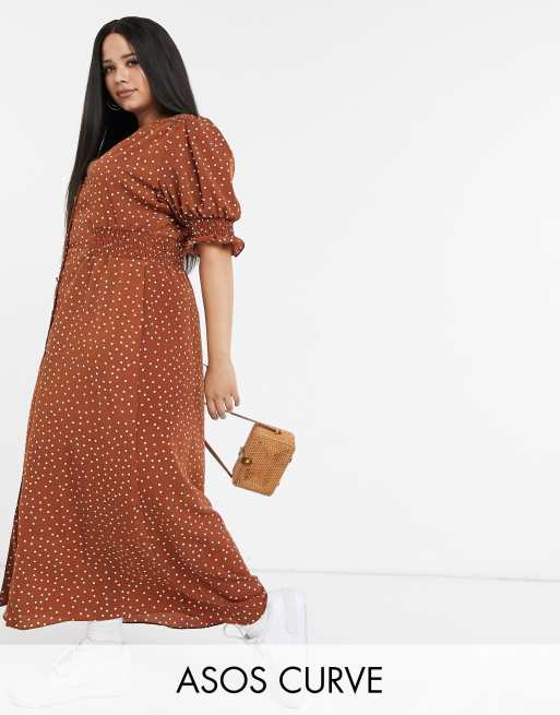Asos button through maxi tea dress hotsell