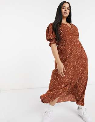 asos button through maxi tea dress