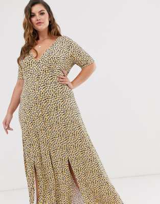 asos button through maxi tea dress
