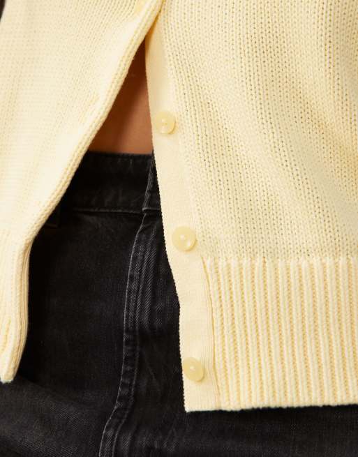ASOS DESIGN Curve button through relaxed tank in buttermilk, 3 of 4