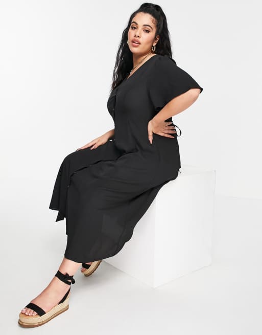 Plus size clearance angel sleeve dress