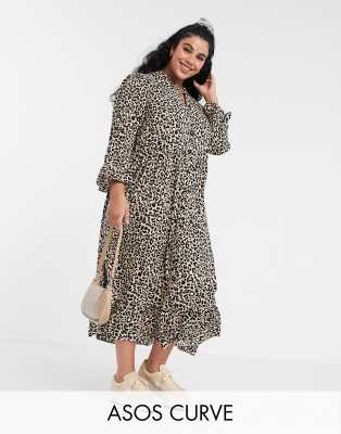 leopard print curve dress
