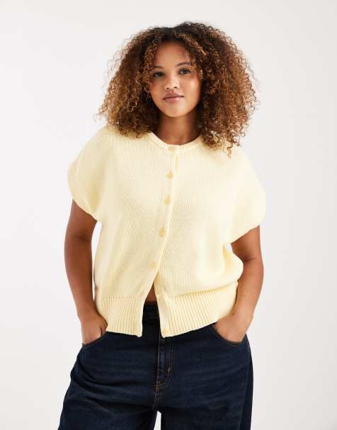 ASOS DESIGN Curve button up relaxed tank in buttermilk - view 1