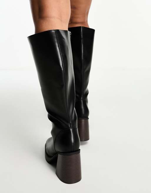 Stack on sale heeled boots