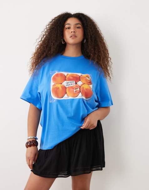 ASOS DESIGN Curve - Calypso - Sorte strandshorts med blondedetaljer - view 1