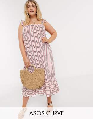 micha lounge wide strap cami midi dress