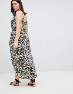 asos curve leopard dress