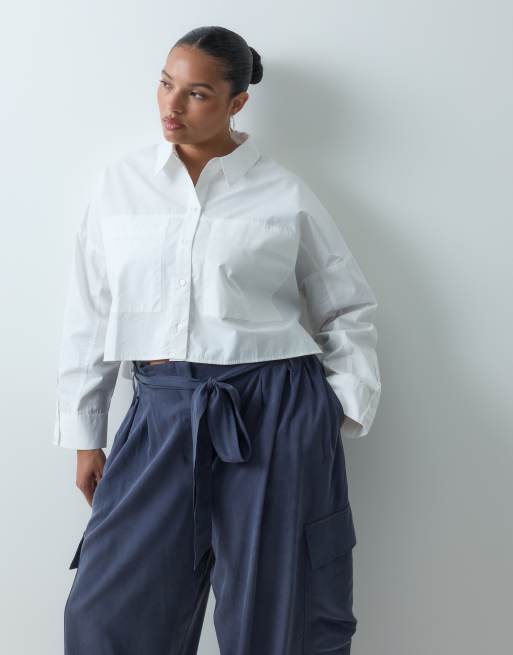 ASOS DESIGN Curve camicia corta bianca, 3 di 4