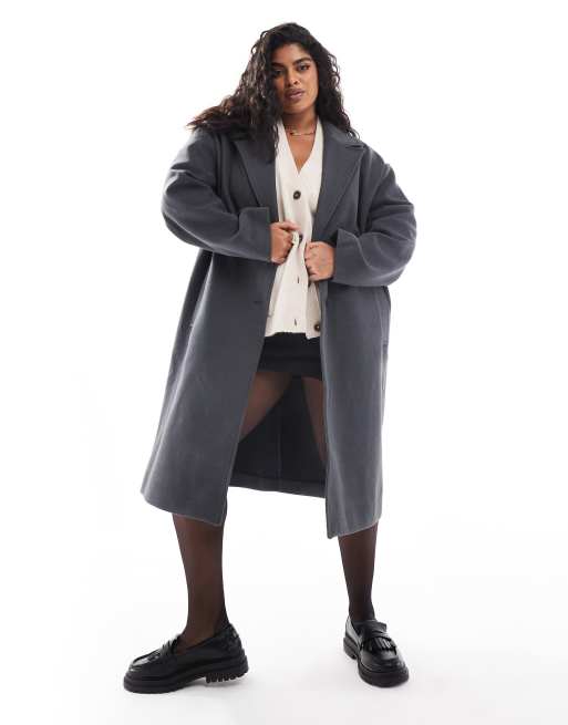ASOS DESIGN Curve - Cappotto formale color antracite
