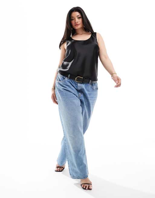 ASOS DESIGN Curve - Caraco à encolure dégagée - Noir, 2 de 4